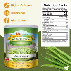 freeze dried green beans nutrition facts